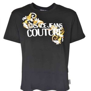 Men - Versace Couture Jeans Black Tshirt Crew Neck LARGE